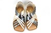 Platte sandalen met vierkante neus - goud, platina foto 3