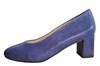 Comfortabele pumps met subtiele print -blauw suede foto 1