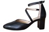 Stijlvolle pumps -zwart leer foto 1