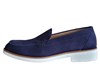 Loafer met witte zool - blauw suede foto 1