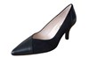 Elegante pump met leer en suede combinatie -zwart foto 2