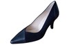 Elegante pump met leer en suede combinatie -blauw foto 2