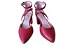 Stijlvolle pumps -rood leer foto 3