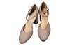 Pumps met blokhak en bandjes - Beige suede foto 3