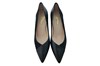 Elegante pump met leer en suede combinatie -zwart foto 3