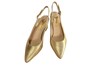 Slingback pumps met trendy hak -goud nubuck foto 3