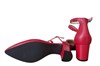 Stijlvolle pumps -rood leer foto 4