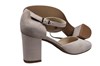 Pumps met blokhak en bandjes - Beige suede foto 4