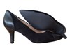 Elegante pump met leer en suede combinatie -zwart foto 4