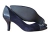 Elegante pump met leer en suede combinatie -blauw foto 4