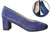 Comfortabele pumps met subtiele print -blauw suede foto 6