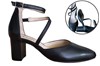 Stijlvolle pumps -zwart leer foto 6