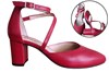 Stijlvolle pumps -rood leer foto 6