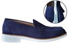 Loafer met witte zool - blauw suede foto 6