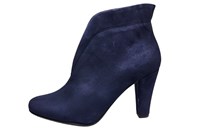 Stylish enkellaarsje -blauw suede in kleine maten