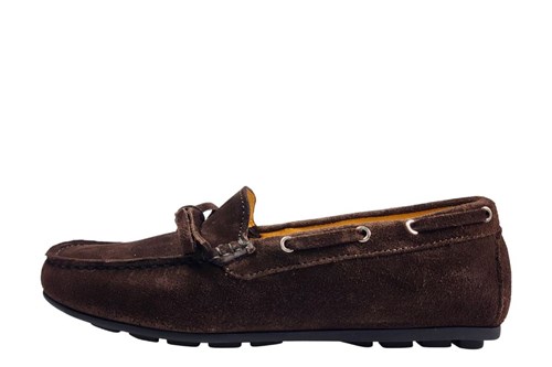 Italiaanse mocassins dames - bruin suede