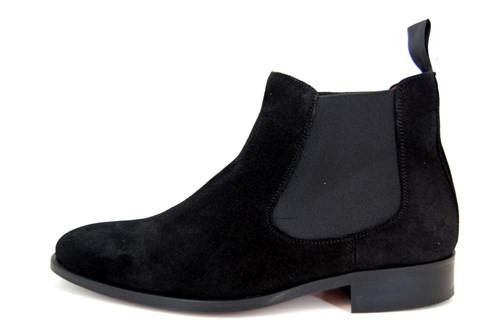 Bedankt Verbieden Cornwall Stijlvolle Chelsea Boots Heren - zwart suede | Kleine Maten | Enkellaarzen  | Stravers Luxe Schoenen