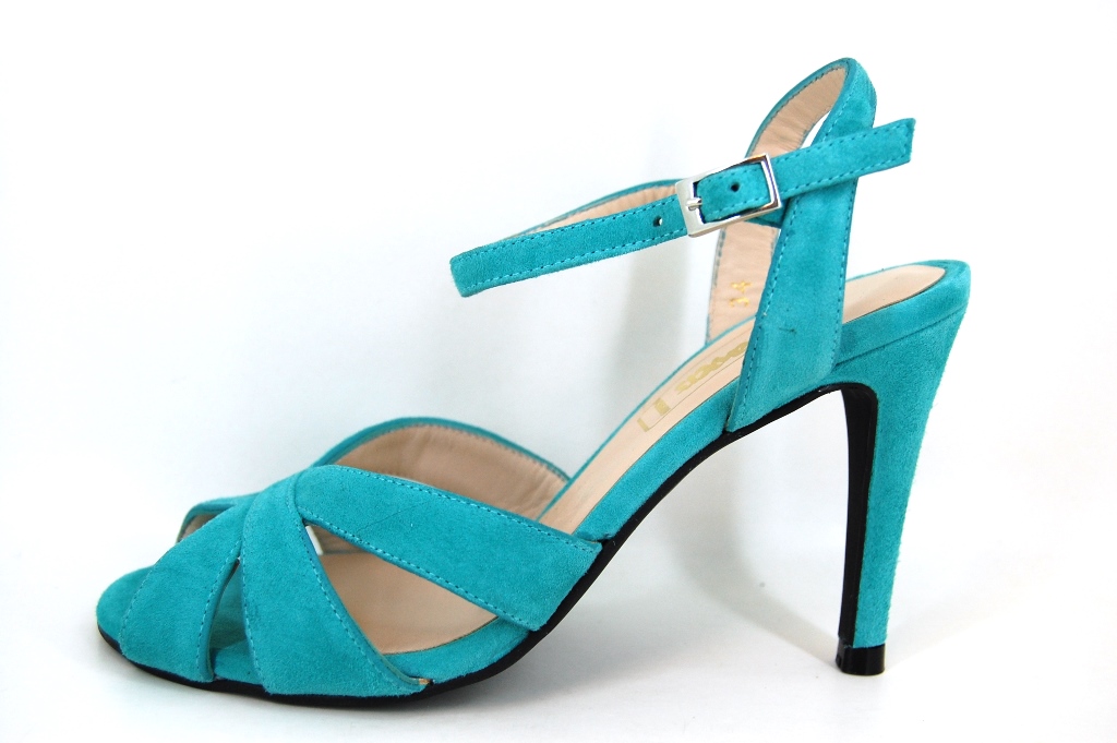 Sexy sandalet hoge hak turquoise | Kleine Maten | Pumps | Luxe Schoenen